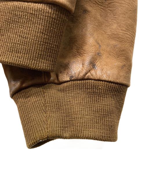 L.L.Bean（エルエルビーン）L.L.Bean (エルエルビーン) スタンドカラージップアップレザージャケット ブラウン サイズ:XLの古着・服飾アイテム
