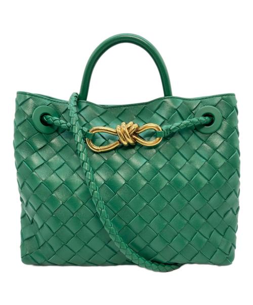 BOTTEGA VENETA（ボッテガベネタ）BOTTEGA VENETA (ボッテガベネタ) イントレチャート スモール アンディアーモ グリーンの古着・服飾アイテム