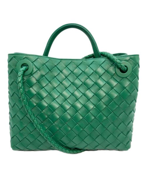 BOTTEGA VENETA（ボッテガベネタ）BOTTEGA VENETA (ボッテガベネタ) イントレチャート スモール アンディアーモ グリーンの古着・服飾アイテム