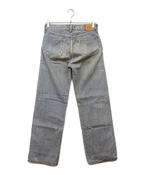 45R（フォーティファイブ・アール）45R (フォーティファイブ・アール) ヒッコリーデニムパンツ ブルー サイズ:26の古着・服飾アイテム