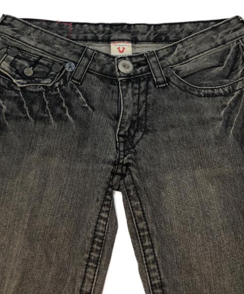 TRUE RELIGION（トゥルー レリジョン）TRUE RELIGION (トゥルー レリジョン) JOEYフレアデニムパンツ ブラック サイズ:27×33の古着・服飾アイテム