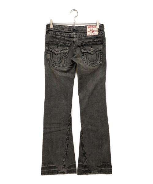 TRUE RELIGION（トゥルー レリジョン）TRUE RELIGION (トゥルー レリジョン) JOEYフレアデニムパンツ ブラック サイズ:27×33の古着・服飾アイテム