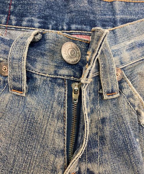 TRUE RELIGION（トゥルー レリジョン）TRUE RELIGION (トゥルー レリジョン) バック刺繍フレアデニムパンツ ブルー サイズ:30の古着・服飾アイテム
