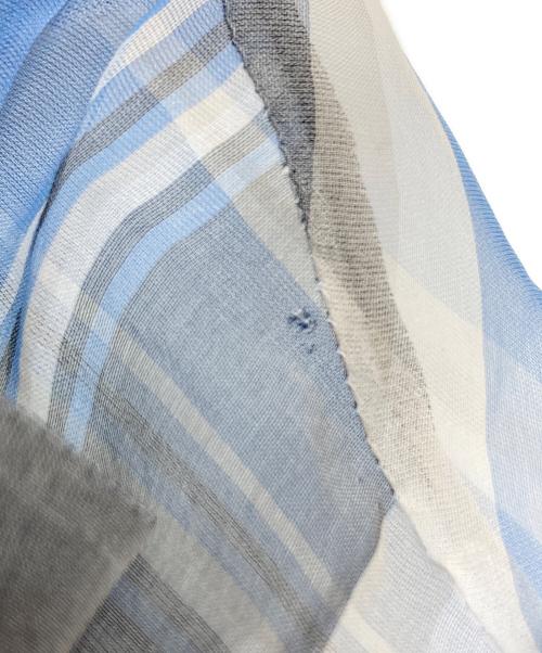 ebure（エブール）EBURE (エブール) シルクストライプボウタイワンピース ブルー サイズ:36 未使用品の古着・服飾アイテム