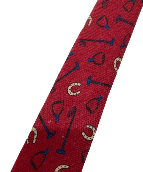 POLO RALPH LAUREN（ポロ・ラルフローレン）POLO RALPH LAUREN (ポロ・ラルフローレン) ウールリネン混ネクタイ レッド サイズ:不明の古着・服飾アイテム