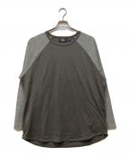RRLダブルアールエル）の古着「ラグランカットソー」｜グレー×ベージュ