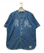 RRLダブルアールエル）の古着「デニムベースボールシャツ」｜ブルー