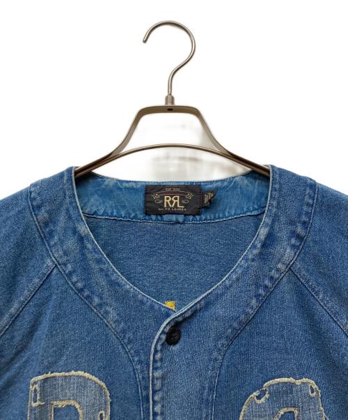 RRL（ダブルアールエル）RRL (ダブルアールエル) デニムベースボールシャツ ブルー サイズ:XLの古着・服飾アイテム