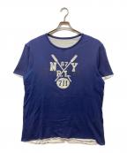 RALPH LAURENラルフローレン）の古着「リバーシブルTシャツ」｜ホワイト×ネイビー