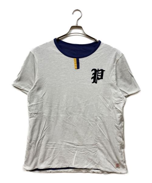 RALPH LAUREN（ラルフローレン）RALPH LAUREN (ラルフローレン) リバーシブルTシャツ ホワイト×ネイビー サイズ:不明の古着・服飾アイテム