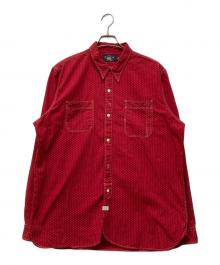 RRL（ダブルアールエル）の古着「ポルカドット ウーブン ワークシャツ」｜レッド
