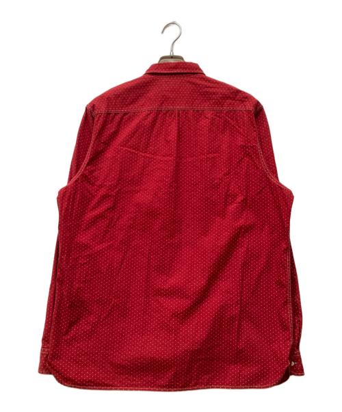 RRL（ダブルアールエル）RRL (ダブルアールエル) ポルカドット ウーブン ワークシャツ レッド サイズ:XLの古着・服飾アイテム