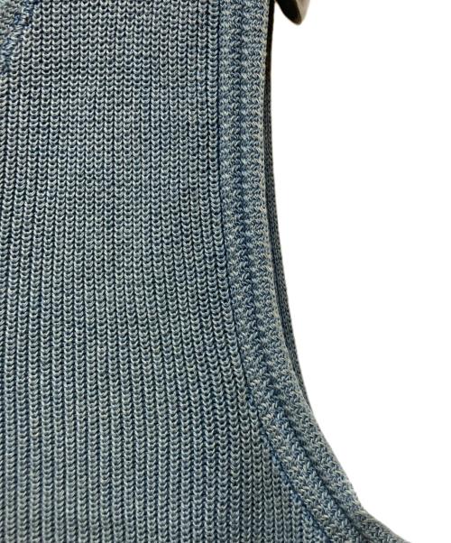 RRL（ダブルアールエル）RRL (ダブルアールエル) Vネックニットベスト ブルー サイズ:Lの古着・服飾アイテム