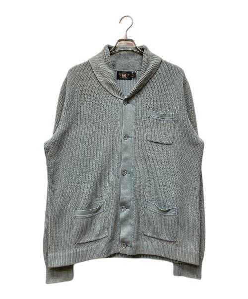 RRL（ダブルアールエル）RRL (ダブルアールエル) ショールカラーカーディガン ブルー サイズ:Lの古着・服飾アイテム