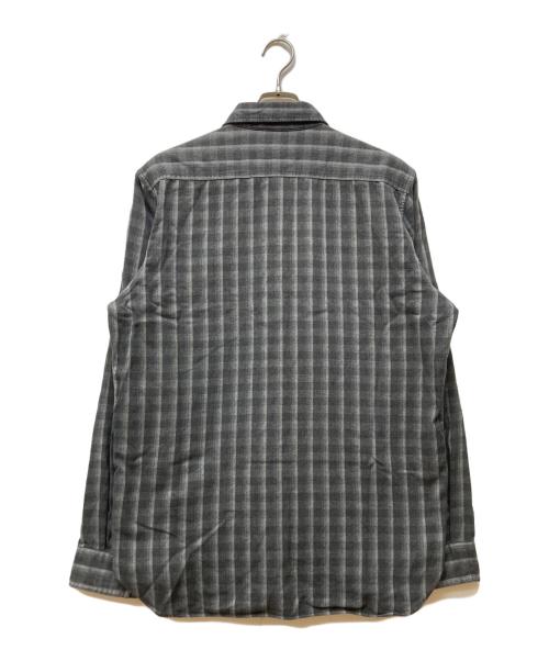 RRL（ダブルアールエル）RRL (ダブルアールエル) ハーフジップチェックシャツ ブラック サイズ:Lの古着・服飾アイテム
