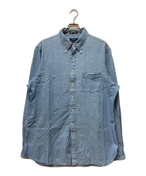 POLO RALPH LAUREN（ポロ・ラルフローレン）POLO RALPH LAUREN (ポロ・ラルフローレン) シャンブレーBDシャツ ブルー サイズ:190の古着・服飾アイテム