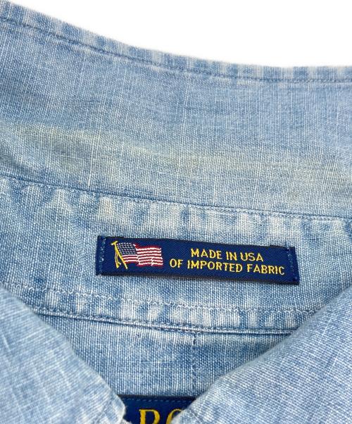 POLO RALPH LAUREN（ポロ・ラルフローレン）POLO RALPH LAUREN (ポロ・ラルフローレン) シャンブレーBDシャツ ブルー サイズ:190の古着・服飾アイテム