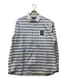 POLO RALPH LAUREN（ポロ・ラルフローレン）の古着「クレストストライプオックスフォード シャツ」｜ブルー