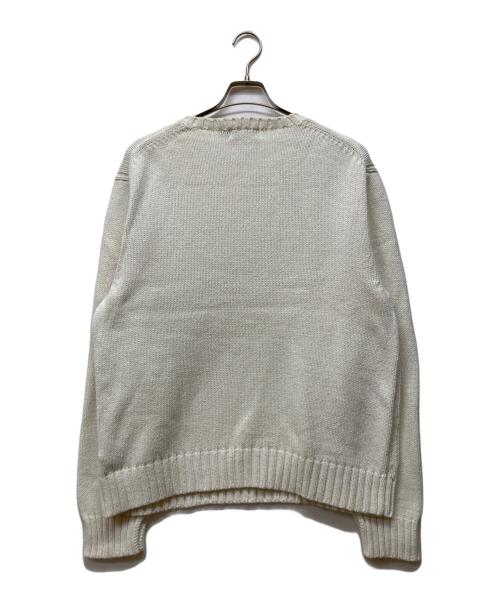 POLO RALPH LAUREN（ポロ・ラルフローレン）POLO RALPH LAUREN (ポロ・ラルフローレン) 星条旗立体ロゴニット ホワイト サイズ:XLの古着・服飾アイテム