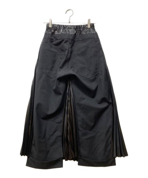 JUNYA WATANABE COMME des GARCONS（(ジュンヤワタナベ コムデギャルソン）JUNYA WATANABE COMME des GARCONS ((ジュンヤワタナベ コムデギャルソン) 切替プリーツパンツ ブラック サイズ:Sの古着・服飾アイテム