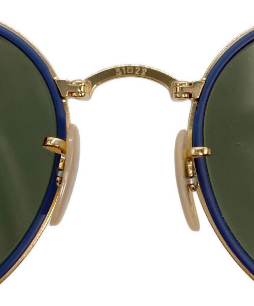 RAY-BAN（レイバン）RAY-BAN (レイバン) ラウンド型 ミラー ブルーレンズ フォールディング 折り畳みサングラス ブルー サイズ:51□22の古着・服飾アイテム