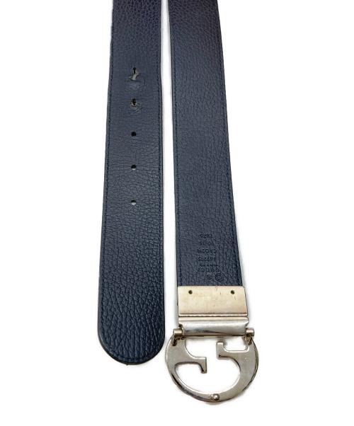 GUCCI（グッチ）GUCCI (グッチ) インターロッキングGベルト ネイビーの古着・服飾アイテム