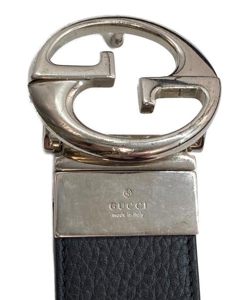 GUCCI（グッチ）GUCCI (グッチ) インターロッキングGベルト ネイビーの古着・服飾アイテム