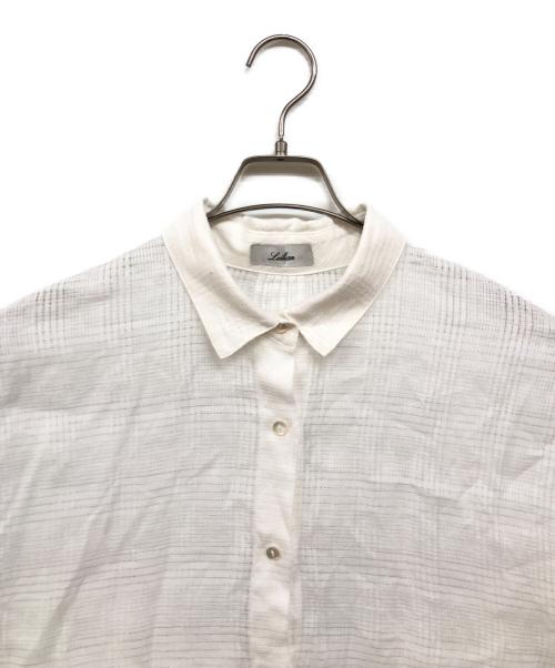 Leilian（レリアン）LEILIAN (レリアン) シアーリネンシャツ ホワイト サイズ:13+の古着・服飾アイテム