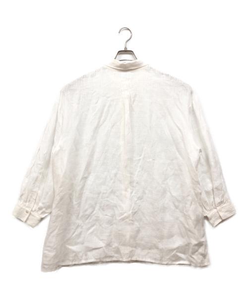 Leilian（レリアン）LEILIAN (レリアン) シアーリネンシャツ ホワイト サイズ:13+の古着・服飾アイテム