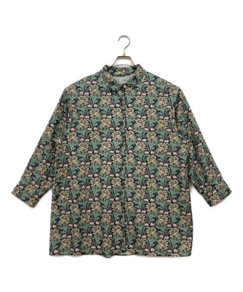 Leilian（レリアン）Leilian (レリアン) 総柄シャツ グリーン サイズ:13+の古着・服飾アイテム