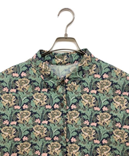Leilian（レリアン）Leilian (レリアン) 総柄シャツ グリーン サイズ:13+の古着・服飾アイテム