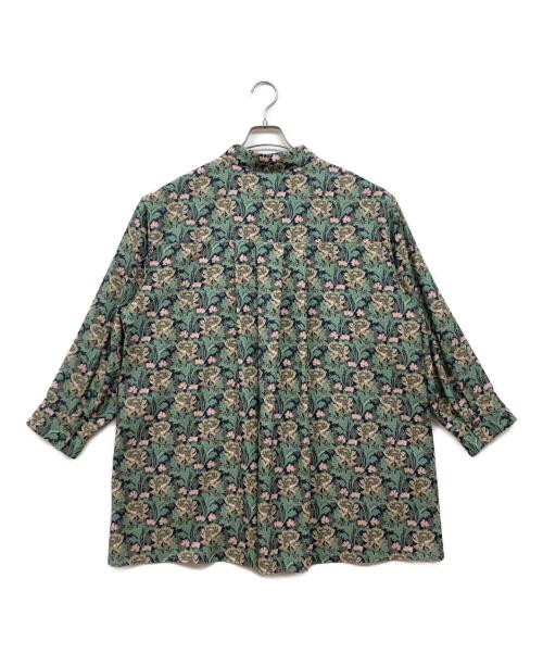 Leilian（レリアン）Leilian (レリアン) 総柄シャツ グリーン サイズ:13+の古着・服飾アイテム