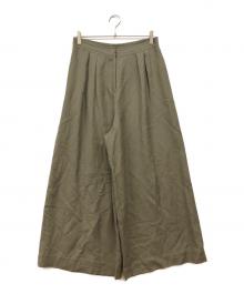 Leilian（レリアン）の古着「リネン混パンツ」｜オリーブ