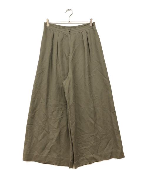 Leilian（レリアン）LEILIAN (レリアン) リネン混パンツ オリーブ サイズ:13+の古着・服飾アイテム