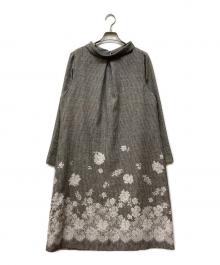 Leilian（レリアン）の古着「ブラウスワンピース」｜グレー