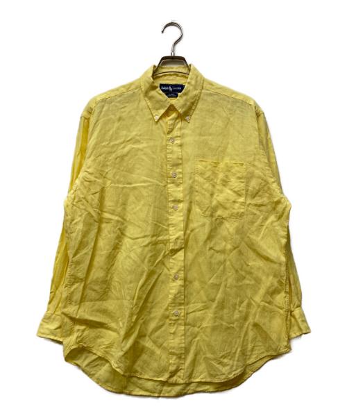 POLO RALPH LAUREN（ポロ・ラルフローレン）POLO RALPH LAUREN (ポロ・ラルフローレン) BLAKE リネンシャツ イエロー サイズ:Lの古着・服飾アイテム
