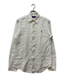 POLO RALPH LAUREN（ポロ・ラルフローレン）の古着「SLIM FIT ボタンダウンシャツ」｜ホワイト