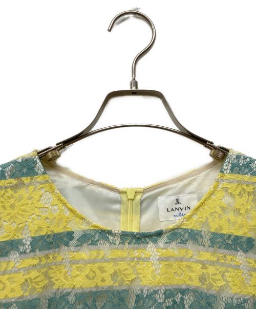 LANVIN en Bleu（ランバンオンブルー）LANVIN en Bleu (ランバンオンブルー) 半袖ワンピース イエロー サイズ:385の古着・服飾アイテム