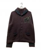 RRLダブルアールエル）の古着「Black Cat Cardigan」｜バーガンディー