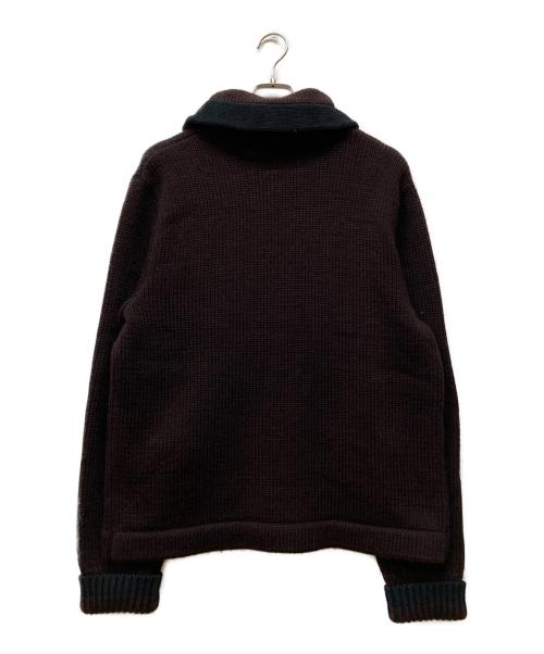 RRL（ダブルアールエル）RRL (ダブルアールエル) Black Cat Cardigan バーガンディー サイズ:XLの古着・服飾アイテム