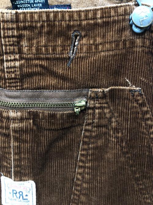 RRL（ダブルアールエル）RRL (ダブルアールエル) コーデュロイオーバーオール ブラウン サイズ:36の古着・服飾アイテム