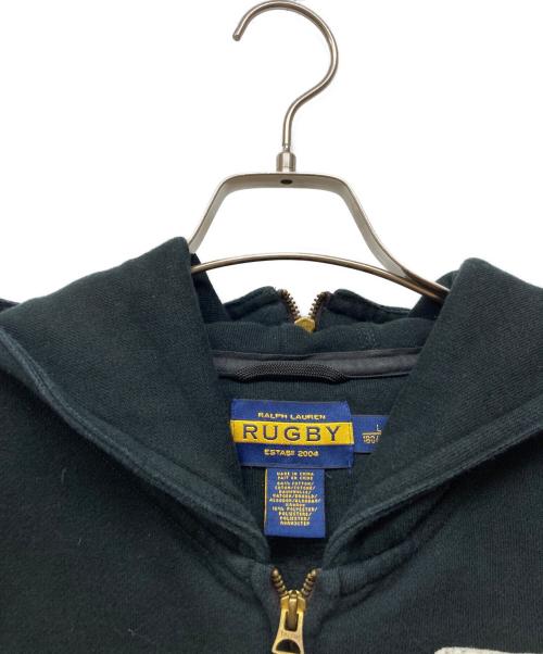 Rugby Ralph Lauren（ラグビーラルフローレン）Rugby Ralph Lauren (ラグビーラルフローレン) ジップパーカー ブラック サイズ:Lの古着・服飾アイテム