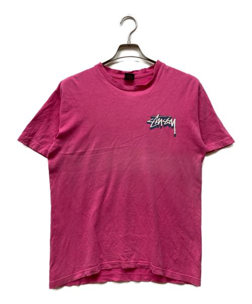 stussy（ステューシー）stussy (ステューシー) バックプリントＴシャツ ショッキングピンク サイズ:Mの古着・服飾アイテム