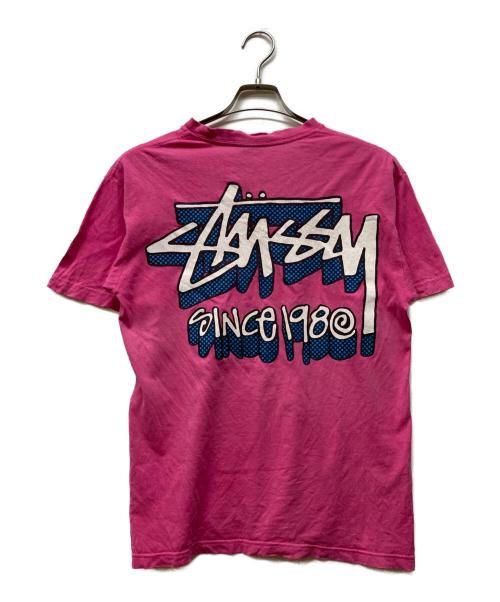 stussy（ステューシー）stussy (ステューシー) バックプリントＴシャツ ショッキングピンク サイズ:Mの古着・服飾アイテム