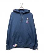 A BATHING APE×RUSSELL ATHLETICアベイシングエイプ×ラッセルアスレチック）の古着「コラボパーカー」｜ブルー