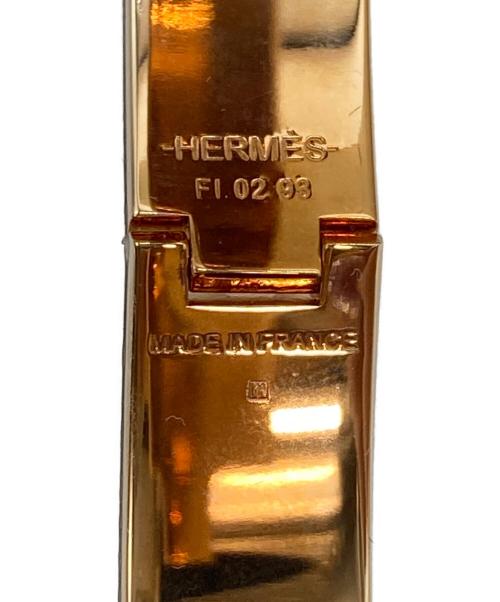 HERMES（エルメス）HERMES (エルメス) エナメルブレスレット ゴールド×ブラックの古着・服飾アイテム