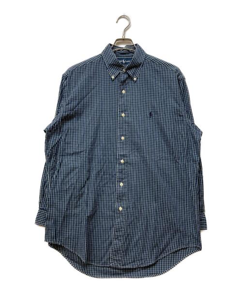 RALPH LAUREN（ラルフローレン）RALPH LAUREN (ラルフローレン) YARMOUTHチェックシャツ グリーン×ネイビー サイズ:152/1-32の古着・服飾アイテム