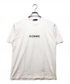 COMME des GARCONS HOMMEコムデギャルソン オム）の古着「プリントカットソー」｜ホワイト