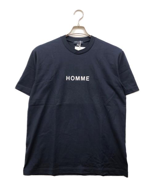 COMME des GARCONS HOMME（コムデギャルソン オム）COMME des GARCONS HOMME (コムデギャルソン オム) プリントカットソー ネイビー サイズ:S  未使用品の古着・服飾アイテム