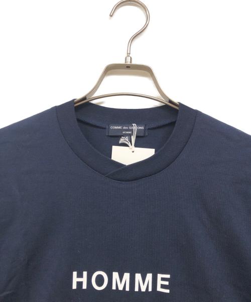 COMME des GARCONS HOMME（コムデギャルソン オム）COMME des GARCONS HOMME (コムデギャルソン オム) プリントカットソー ネイビー サイズ:S  未使用品の古着・服飾アイテム
